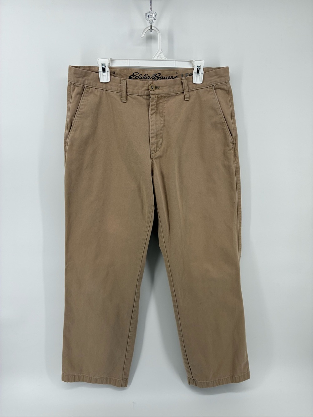 SIZE 35x30 Classic Fit Legend Wash Eddie Bauer Men's Tan Casual Chino Pants